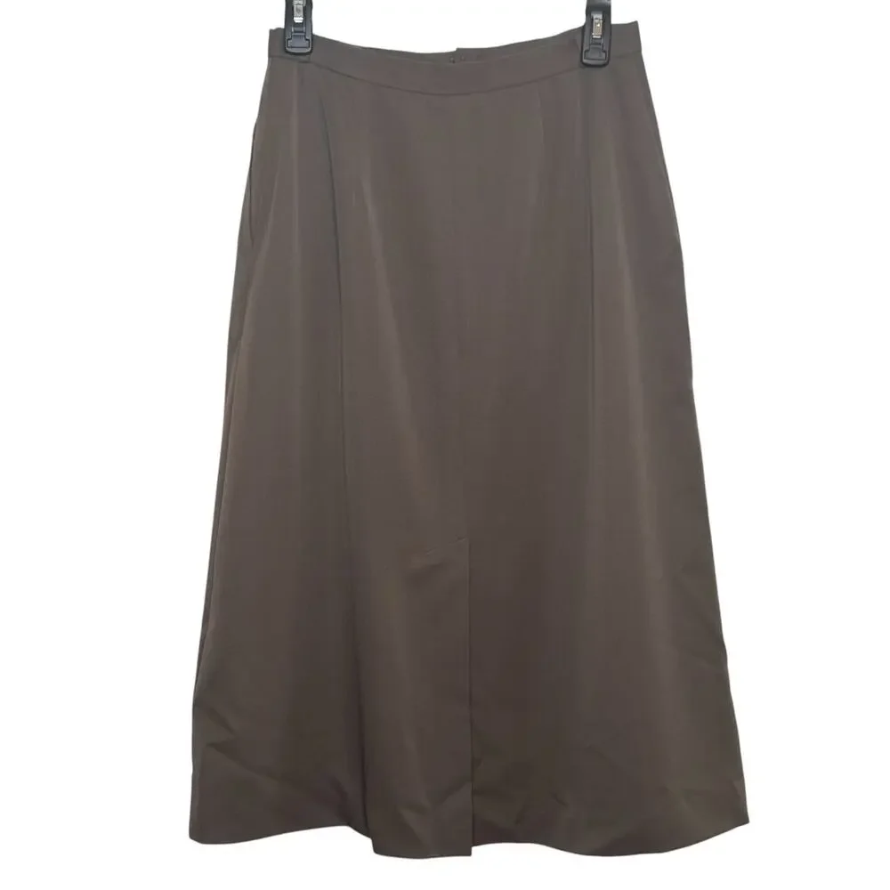 Louis, Boston Brown Size 10 A-Line Midi Skirt Louis for Women